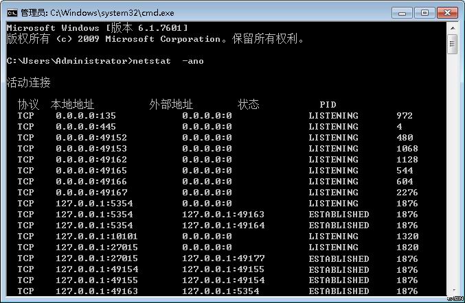 ghost win7 纯净版系统查看端口被占用的方法