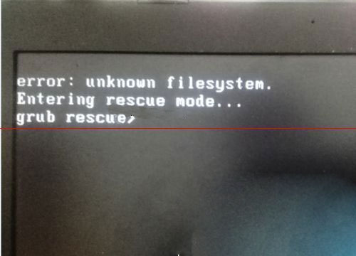 win7纯净版系统开机出现unknown filesystem的解决方法