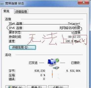 ghost win7旗舰版32系统ipv6无网络访问权限的原因及解决方法