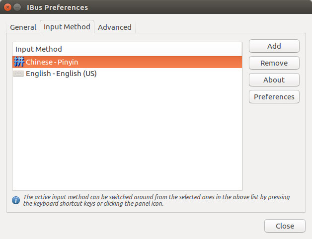 Ubuntu 16.4下安装中文输入法的方法