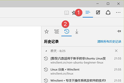 Windows10系统中Edge浏览器清除浏览历史记录和数据的方法