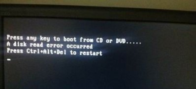 win7纯净版系统开机显示A disk read error...的解决方法