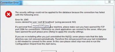 Windows10系统mysql安装出现error Nr.1045的解决方法