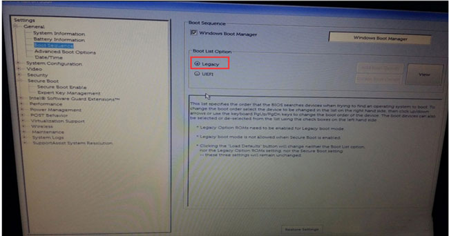 戴尔新款笔记本Windows10系统改Windows7系统的图文教程