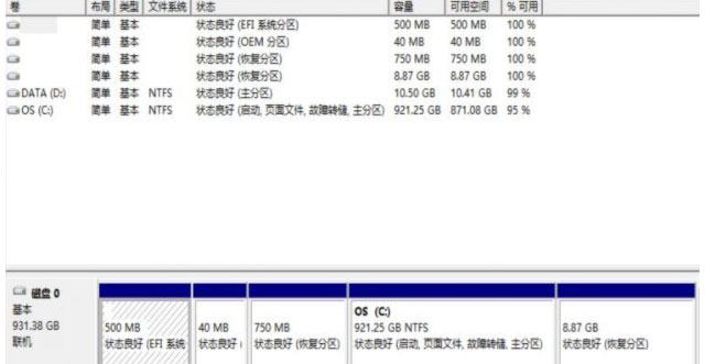 Windows10系统oem分区恢复分区的删除方法