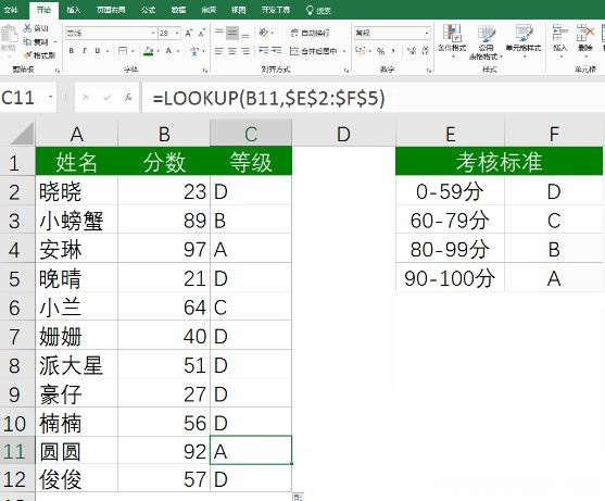 Windows10系统excel中lookup函数的使用方法