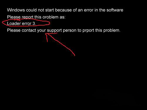 XP系统开机提示Loader error 3的解决方法