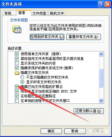 XP系统改变文件扩展名导致文件不可用的解决方法
