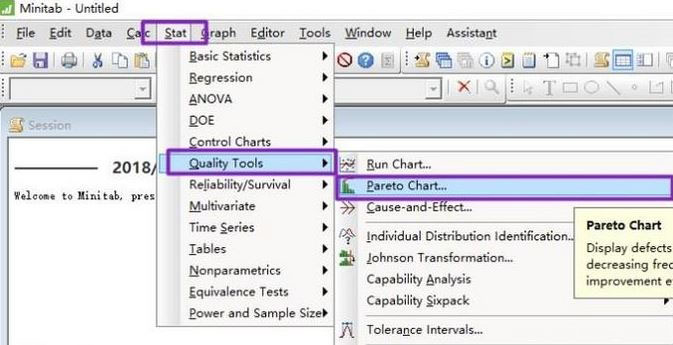 Windows10系统用Minitab软件制作柏拉图的方法