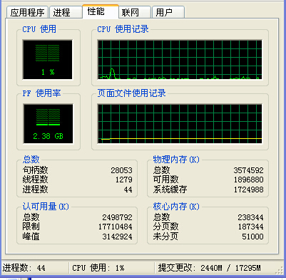 XP系统任务管理器没有菜单栏的解决方法