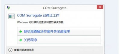 Windows8.1系统打开图片出现 COM Surrogate已停止工作的解决方法