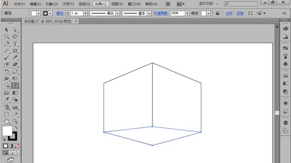 Windows10系统Adobe Illustrator CS6使用透视网格工具制作三维透视图的方法