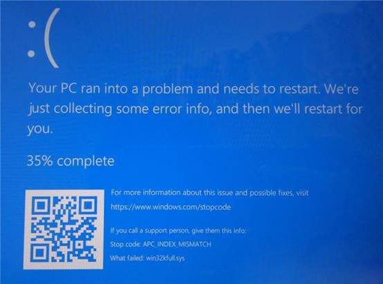 Windows10系统打印出现APC INDEX MISMATCH蓝屏错误代码的解决方法